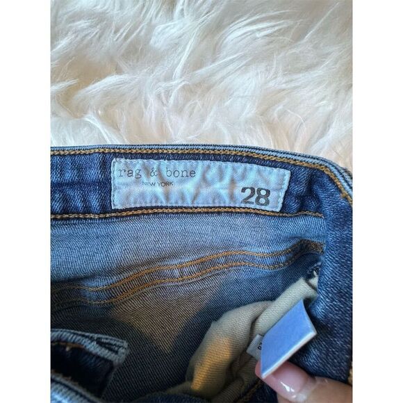 Rag & Bone Women's Nina High Rise Cigarette Jeans Size 28 Blue Streetwear - Picture 4 of 14